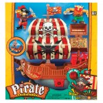 Игровой набор Приключение пиратов. Битва за остров (корабль с Красным парусом, пираты, сокровища)